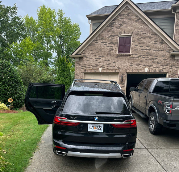 For Bmw X7 G07 (2018-2025) Roof Rack Cross Bars Raised Rail, Black