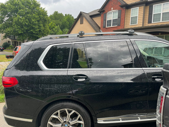 For Bmw X7 G07 (2018-2025) Roof Rack Cross Bars Raised Rail, Silver