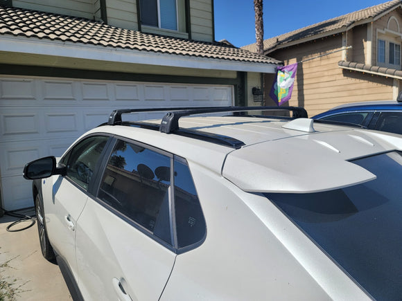 For Subaru Solterra (2023-2025) Roof Rack Cross Bars Flush Rail, Black