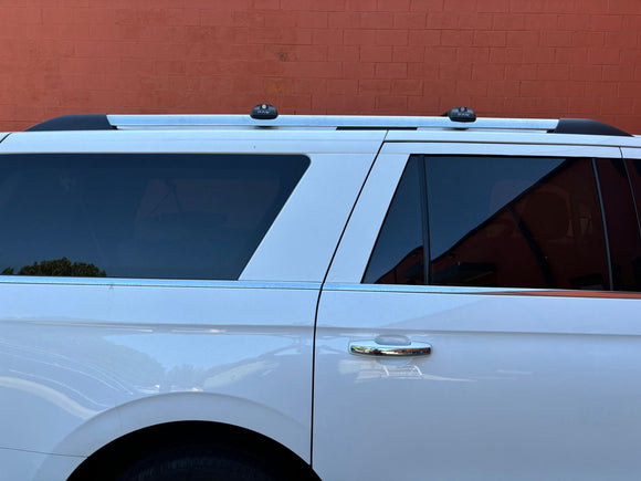 Für Ford Expedition 2018-Up Dachträgersystem, Aluminium-Querstange, Metallhalterung, abschließbar, Schwarz