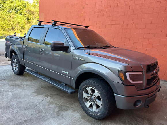 For Ford F-150 12th Gen (2009-2014) Roof Rack Cross Bars Normal Roof, Silver