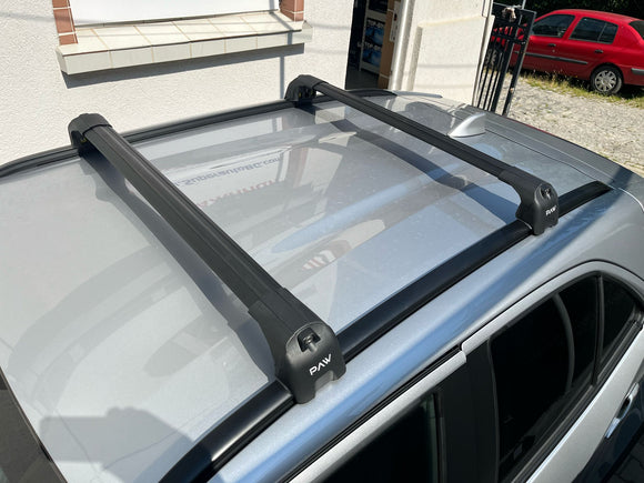 For Toyota Yaris Cross 2024- Up Roof Rack Cross Bars Flush Rail Alu Black