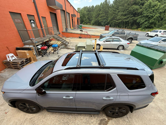 For Honda Pilot 2025-2026 Roof Rack Cross Bars Metal Bracket Raised Rail Black