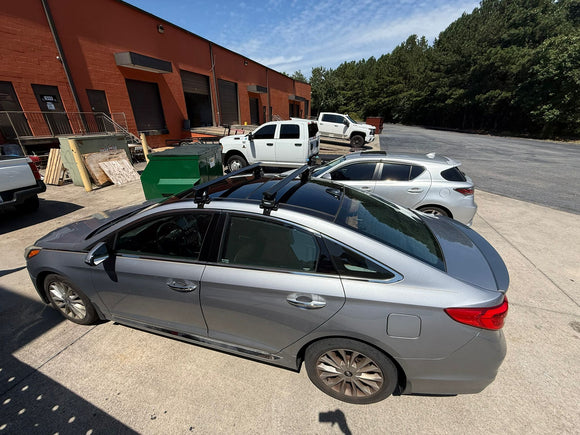 For Hyundai Sonata (2014-2019) Roof Rack Cross Bars Normal Roof Black