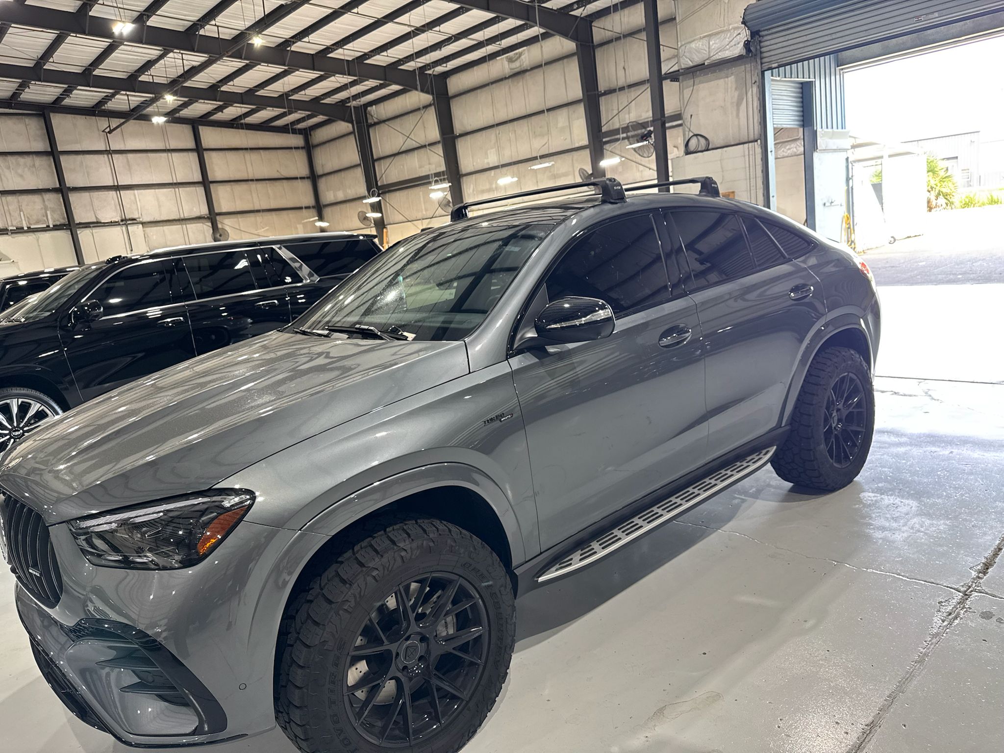 For Mercedes GLE Coupe C292 2015-2018 Roof Rack Cross Bars Fix Point Black