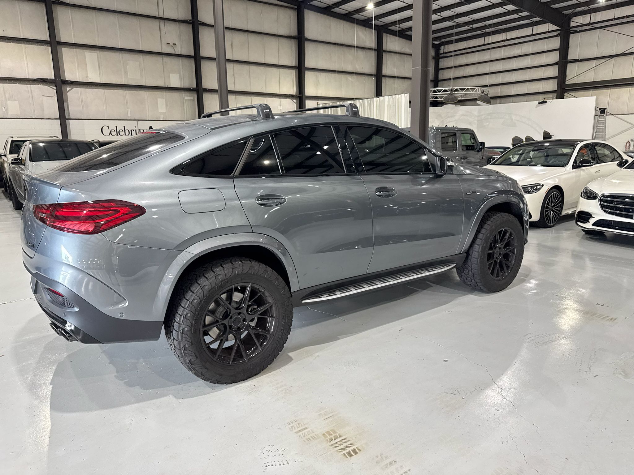For Mercedes GLE Coupe C292 2015-2018 Roof Rack Cross Bars Fix Point Black