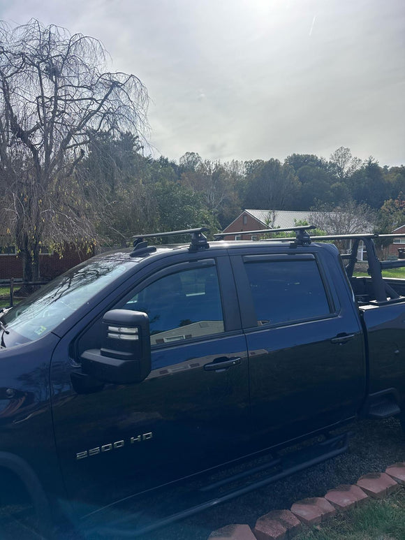 For Chevrolet Silverado 2500 HD 4Gen (2020-2025) Roof Rack Cross Bars Normal Roof, Black