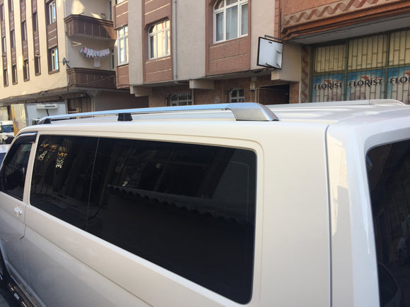 For Volkswagen Caravelle 2015-Up Roof Side Rails and Roof Rack Cross Bars Alu Black