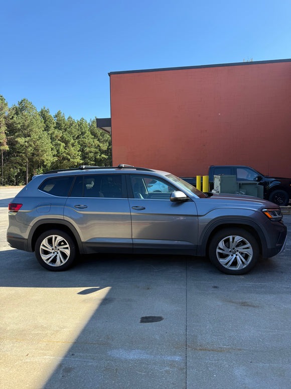 For Volkswagen Atlas (2017-2026) Roof Rack Cross Bar Raised Rail, Silver