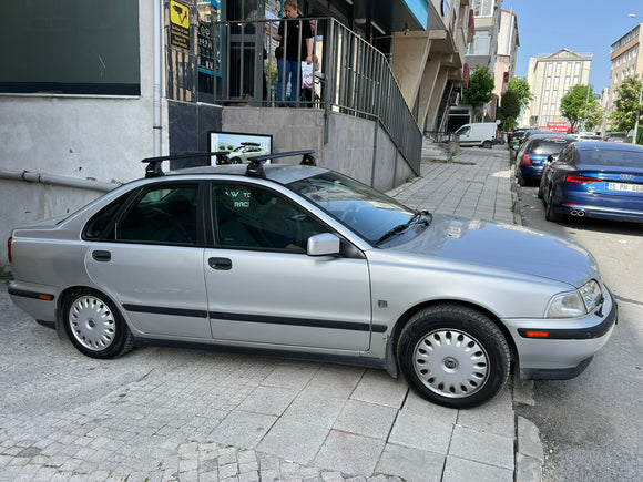 Für Volvo S40 2003–12 Dachträger Querträger Metallhalterung Normales Dach Alu Silber