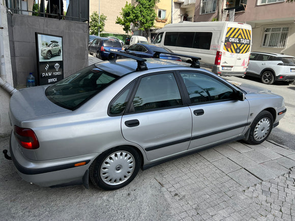 Für Volvo S40 2003–12 Dachträger Querträger Metallhalterung Normales Dach Alu Silber