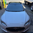 For Tesla Model S (2012-2016) Roof Rack Cross Bars, Fix Point, Black-8
