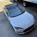 Für Tesla Model S 2015–2019, Dachträgersystem, Träger, Querträger, Aluminium, abschließbar, hochwertige Metallhalterung, Silber-15