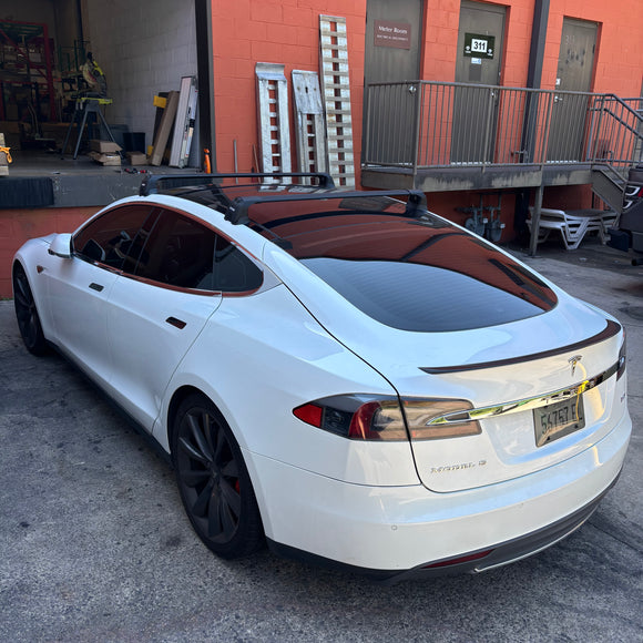 For Tesla Model S (2012-2016) Roof Rack Cross Bars, Fix Point, Black