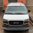 GMC Savana Van Roof Rack Cross Bars 1500 2500 3500 1996-Up – 3Qty T-Slot Aluminum Bars (Black), Rain Gutter Mount, No Drilling, 4 Load Stops, for Work & Recreation-5