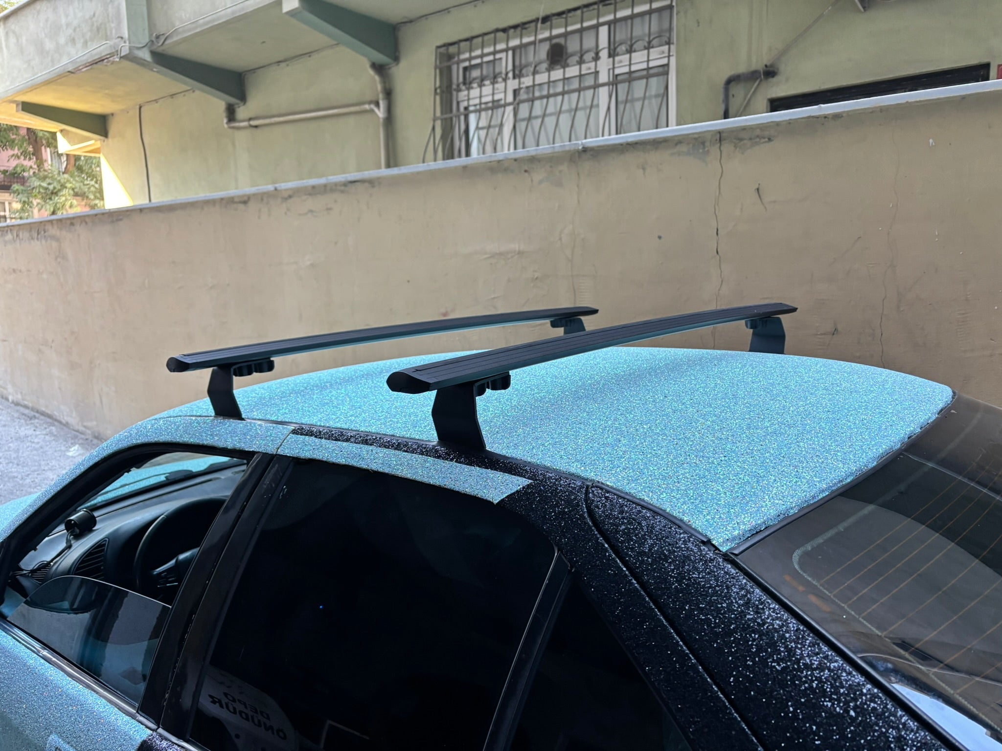 For Bmw 3 Sedan E36 1991-1998 Roof Rack Cross Bars Fix Point Alu Black