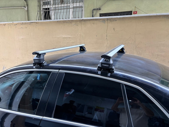 Für Volkswagen Jetta 2005–11 Dachträger, Querträger, Metallhalterung, normales Dach, Alu, Silber