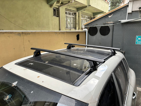 For Porsche Cayenne (9PA) 2002-2010 Roof Rack Cross Bars Pro 6 Silver