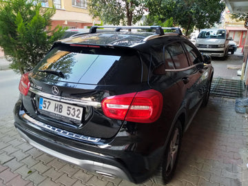 For Mercedes GLA (X156) 2013-2020 Roof Rack Cross Bars Flush Rail Black - 0