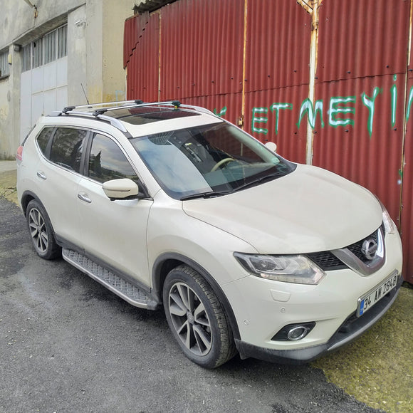 For Nissan Pathfinder (R52) 2013-2020 Roof Rack Cross Bars Raised Rail, Silver