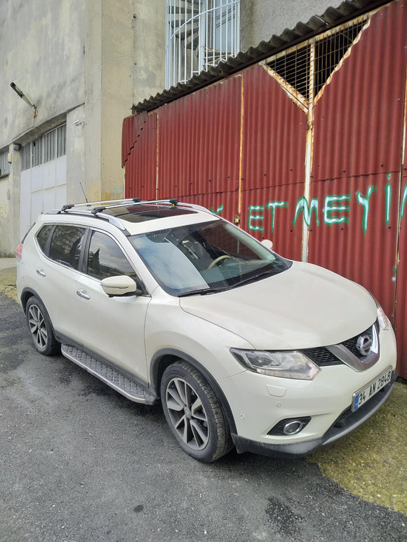 For Nissan Pathfinder 2013-2020 Roof Rack Cross Bars Metal Bracket Raised Rail Alu Silver