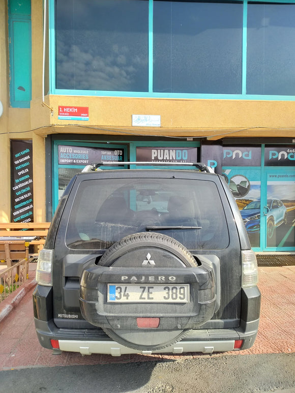 For Mitsubishi Pajero 2007-2019 Roof Rack Cross Bars Raised Rail Alu Silver