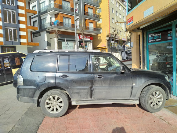 For Mitsubishi Pajero 2007-2019 Roof Rack Cross Bars Raised Rail Alu Silver