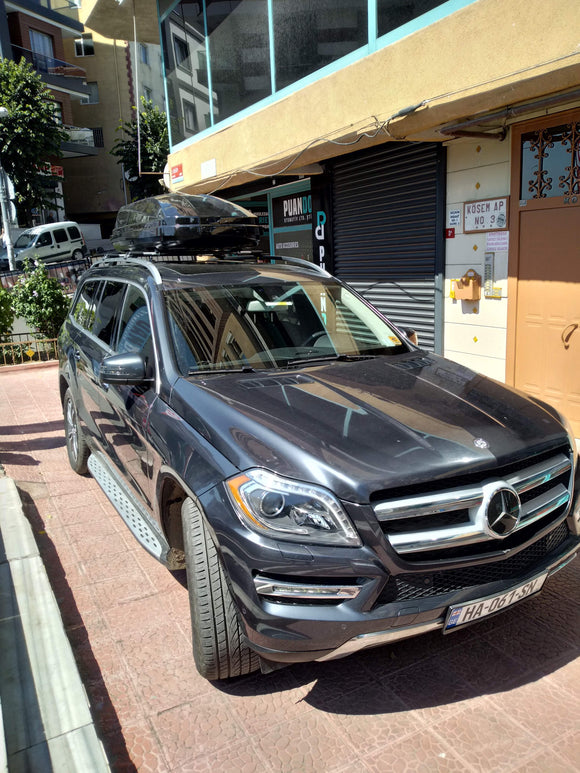 For Mercedes GLS X166 2012-2019 Roof Rack Cross Bars Raised Rail Alu Silver