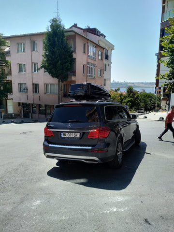 For Mercedes Benz GL X6 2012-2019 Roof Rack Cross Bars Raised Rail, Black - 0
