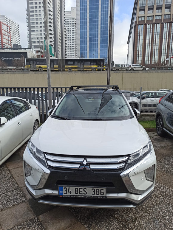 Für Mitsubishi Eclipse Cross ab 2018, Dachträgersystem, Träger-Querstangen, Aluminium, abschließbar, hochwertige Metallhalterung, schwarz