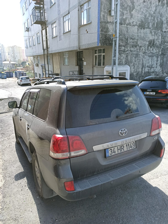 Für Toyota Land Cruiser 2021-Up Dachträger Querträger Metallhalterung Erhöhte Schiene Alu Schwarz