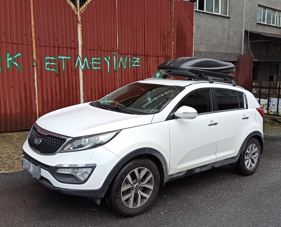 For Kia Sportage 2010-2016 Roof Rack Cross Bars Flush Rail Alu Black