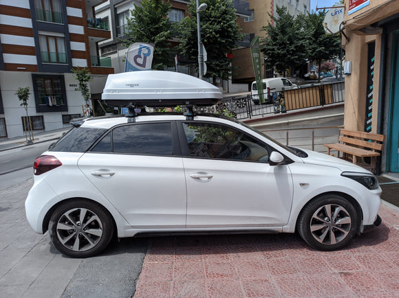 444. Kompatibel mit abschließbaren Aluminium-Dachträgern für Fahrzeuge mit Standarddach Toros Pro 4 Black