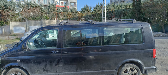 For Volkswagen Caravelle T6 2015-2024 Roof Rack Cross Bars Fix Point Alu Silver