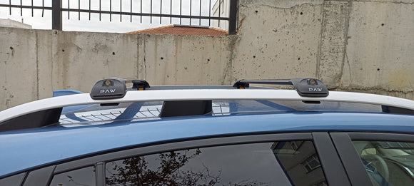 111. Kompatibel mit abschließbaren Aluminium-Dachträgern für Fahrzeuge mit Standarddach Toros Pro 1 Silver