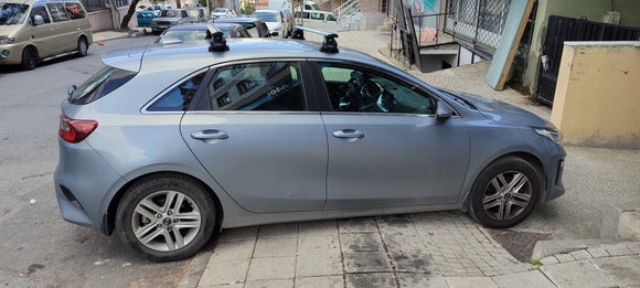 111. Kompatibel mit abschließbaren Aluminium-Dachträgern für Fahrzeuge mit Standarddach Toros Pro 1 Silver