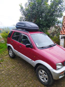 For Daihatsu Terios 1998-05 Roof Rack Cross Bars Metal Bracket Flush Rail Alu Black-3