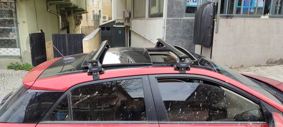 444. Kompatibel mit abschließbaren Aluminium-Dachträgern für Fahrzeuge mit Standarddach Toros Pro 4 Black