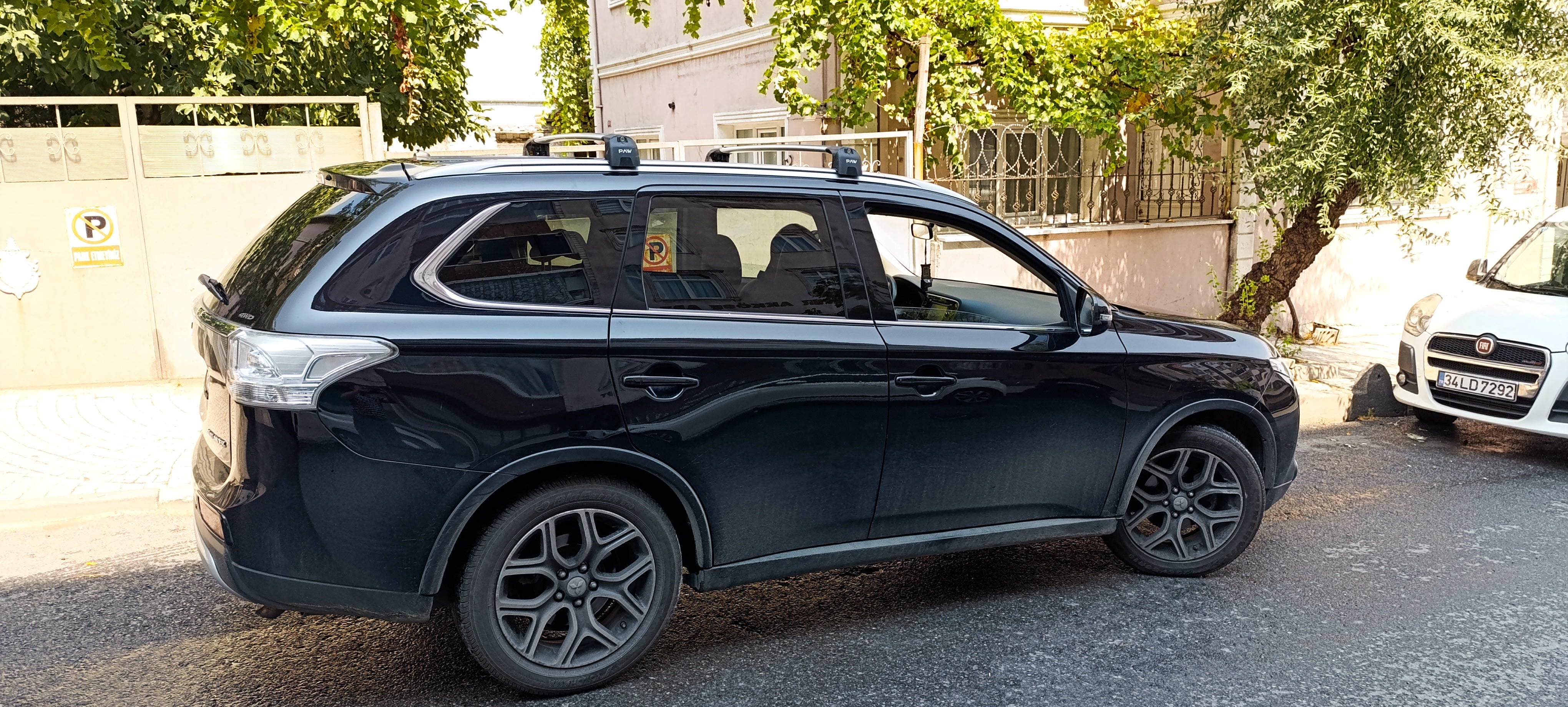 For Mitsubishi Outlander 2013-21 Roof Rack Cross Bars Flush Rail Black