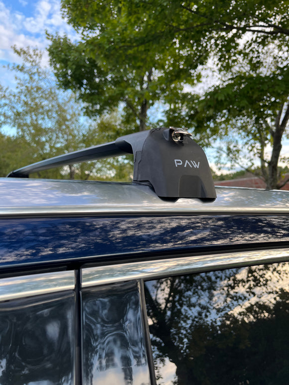 Für Toyota Highlander 2014–19 Dachträger, Querträger, Metallhalterung, bündige Schiene, Alu, Schwarz