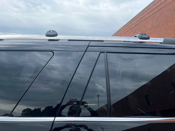 Für Ford Expedition 2018-Up Dachträgersystem, Aluminium-Querstange, Metallhalterung, abschließbar, Schwarz