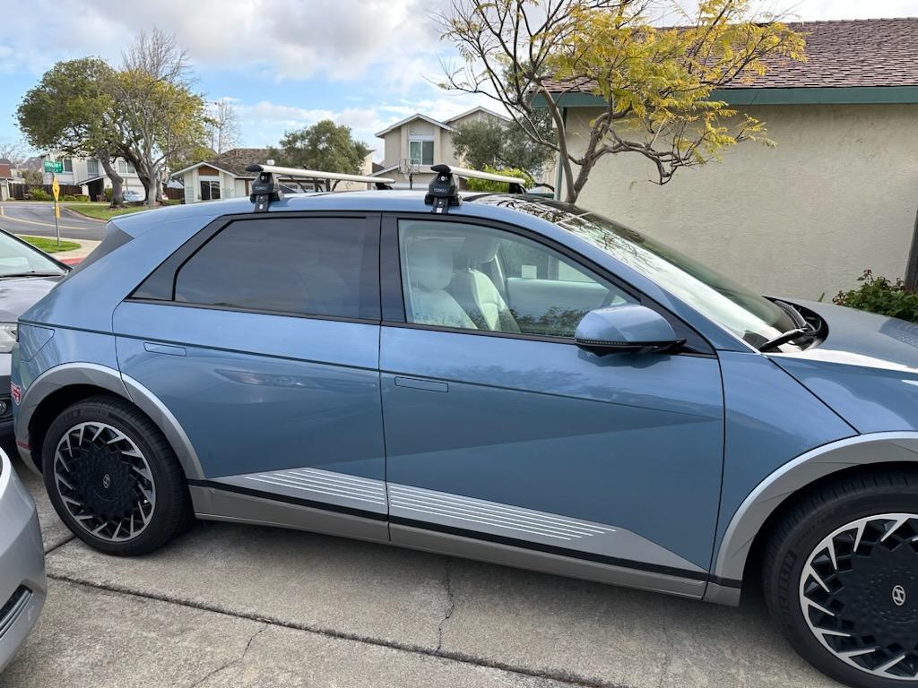 hyundai ioniq 5 dachzelt For Hyundai ioniq 5 2022-2024 Roof Rack Cross Bars Normal Roof Black