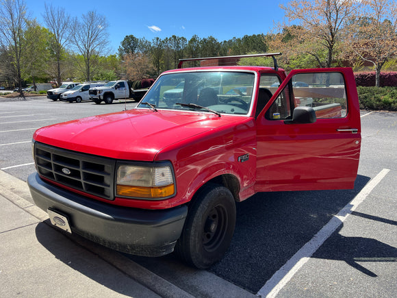 For Ford F-150 (1987-1996) Cross Bars Rain Gutter, Silver
