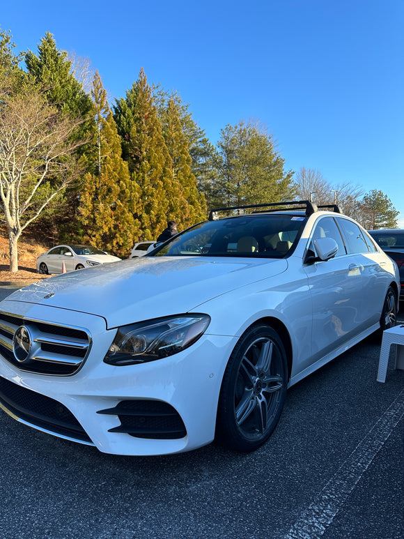 For Mercedes E Sedan W213 2017-2023 Roof Rack Cross Bars Fix Point Silver