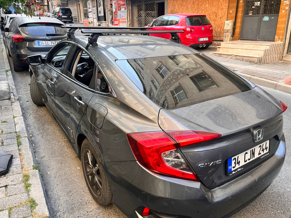 For Honda Civic 2017-2021 Roof Rack Cross Bars Normal Roof Alu Silver