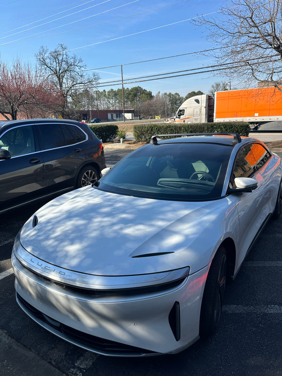 For Lucid Gravity 2024-2025 Roof Rack Cross Bars Fix Point Alu Black