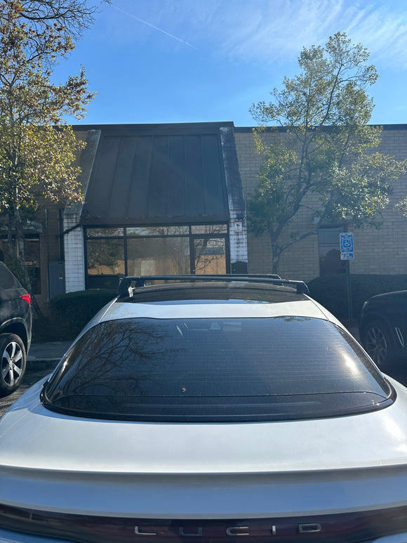 For Lucid Air 2020-2025 Roof Rack Cross Bars Fix Point Alu Silver