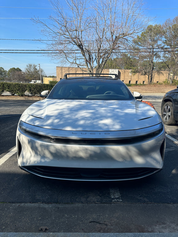 For Lucid Air 2020-2025 Roof Rack Cross Bars Fix Point Alu Black