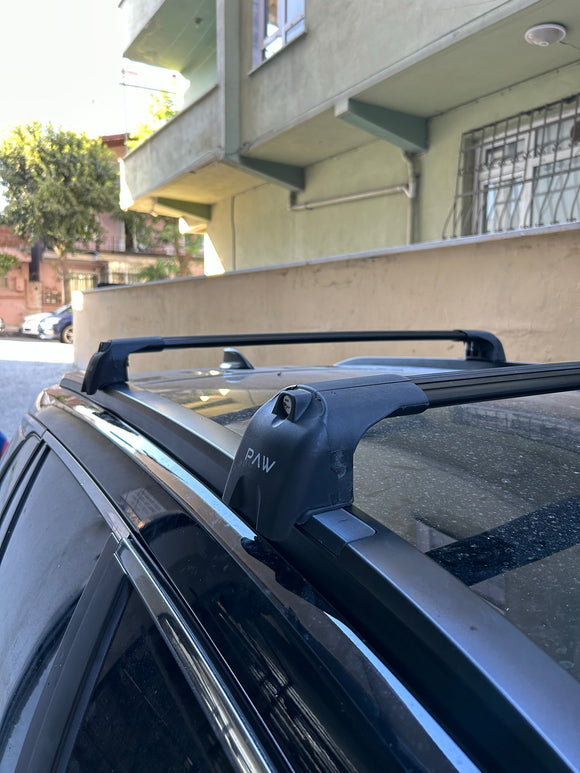 Für Toyota Corolla Cross 2022-Up Dachträger Querträger Metallhalterung Flush Rail Alu Schwarz