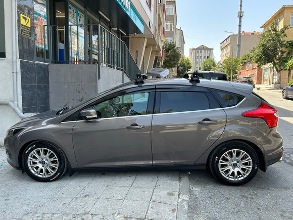 For Ford Focus HB (C519) 2018-2025 Roof Rack Cross Bars Normal Roof Alu Black